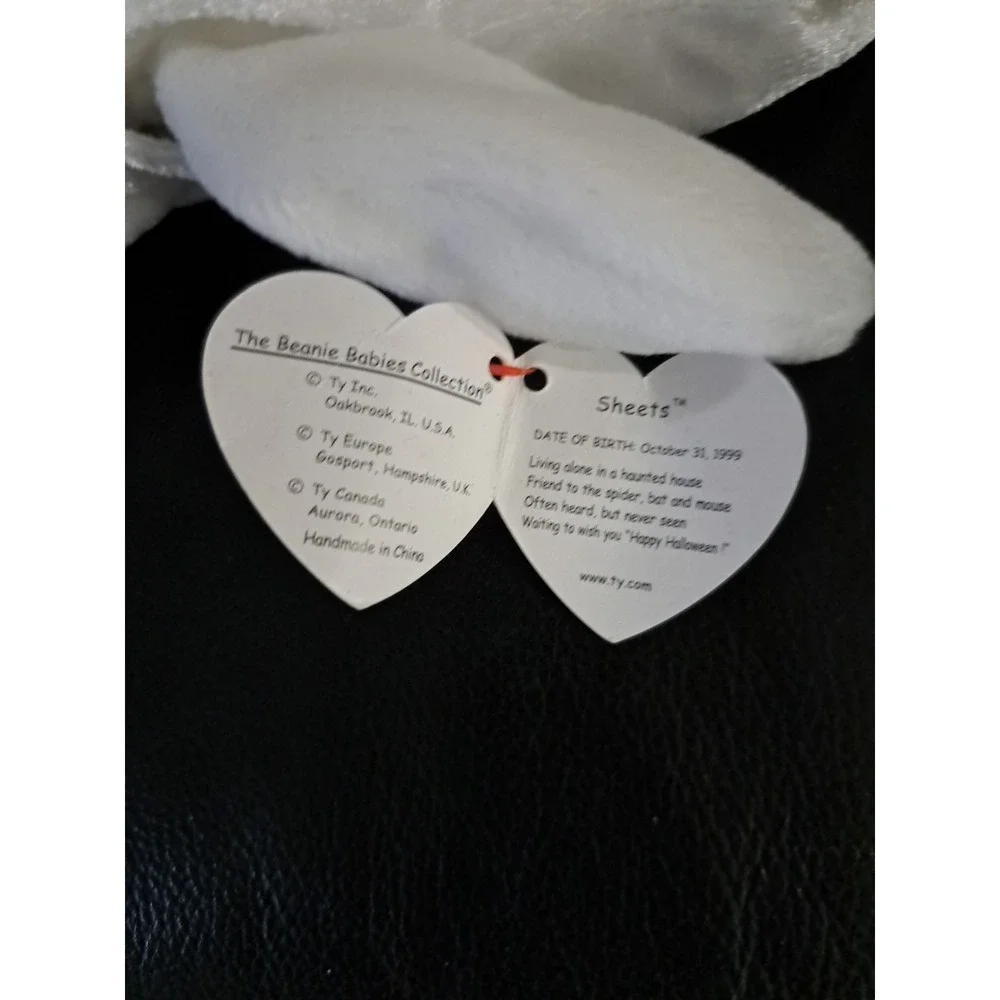 Vintage TY Beanie Baby‎ Sheets the Ghost, Born October 31, 1999